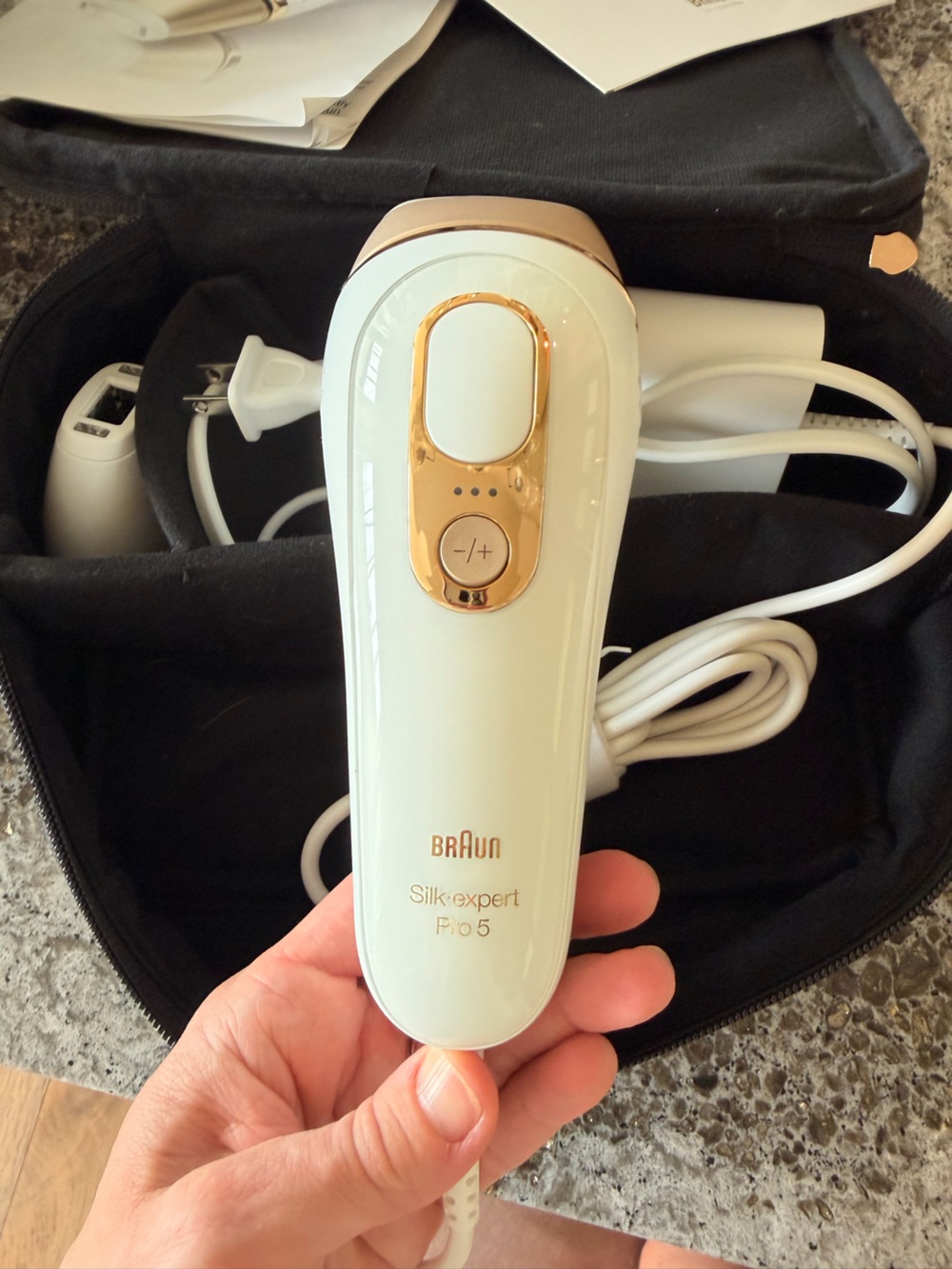 Braun Silk·expert Pro 5 IPL Device in White & Rose Gold